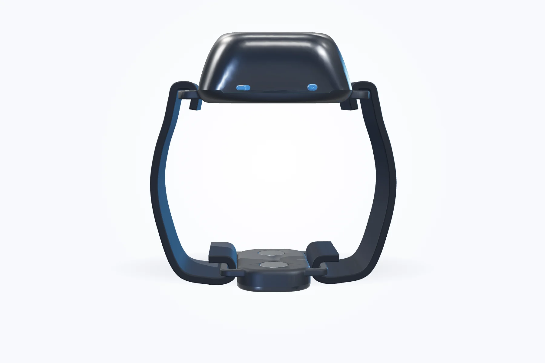 The AcuSera V3 prototype on its strap, seen from the side.